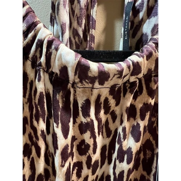 Elie Tahari Women's Cheetah Print Halter Neck Sleeveless Blouse Size M New W Tag - Picture 2 of 7